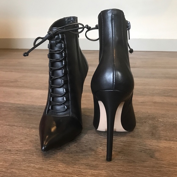 Aldo Shoes - ALDO Leather Lace up High Heel Booties Size 7